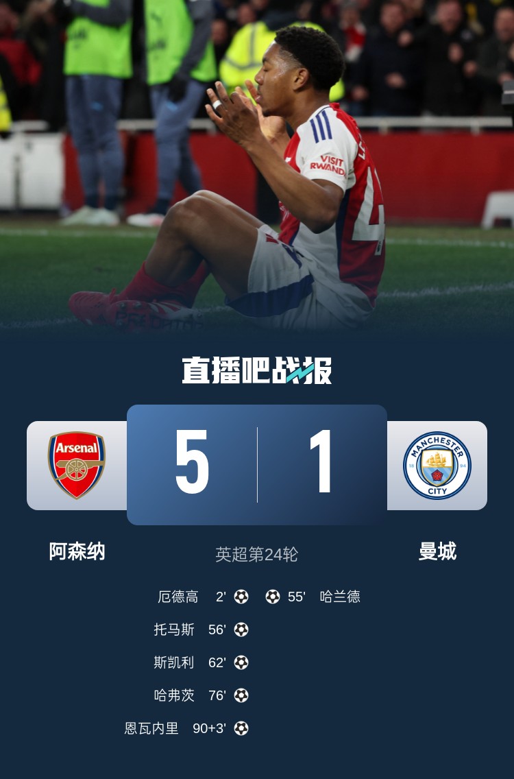 硬氣槍手無畏強敵！阿森納本賽季5-1碾壓曼城，3-0完勝皇馬